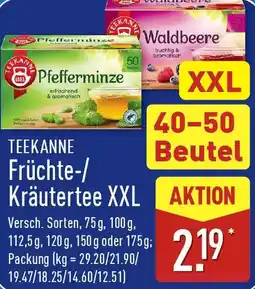 Aldi Nord TEEKANNE Früchte-/ Kräutertee XXL Angebot