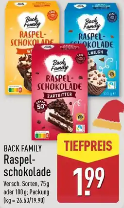Aldi Nord BACK FAMILY Raspelschokolade Angebot