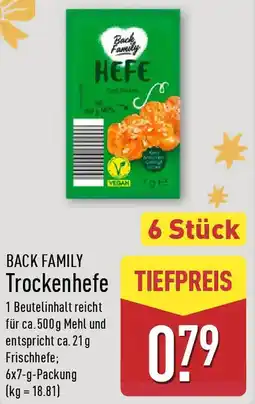 Aldi Nord BACK FAMILY Trockenhefe Angebot