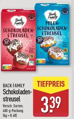 Aldi Nord BACK FAMILY Schokoladenstreusel Angebot