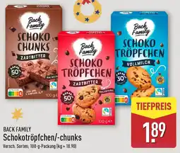Aldi Nord BACK FAMILY Schokotröpfchen/chunks Angebot