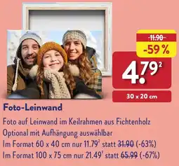 Aldi Nord Foto-Leinwand Angebot