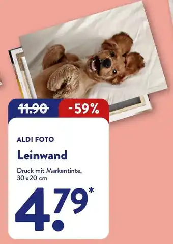 Aldi Nord ALDI FOTO Leinwand Angebot