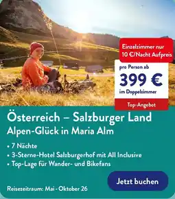 Aldi Nord Österreich - Salzburger Land Alpen-Glück in Maria Alm Angebot