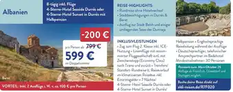 Aldi Nord Albanien 8-tägig inkl. Flüge Angebot
