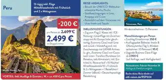 Aldi Nord Peru 13-tägig inkl. Flüge Angebot