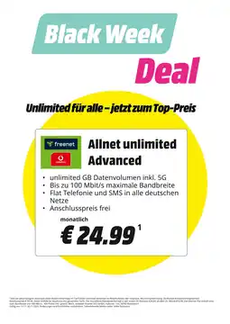 MediaMarkt Allnet unlimited advanced Angebot