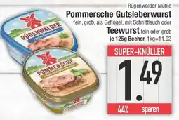 E-Center Rügenwalder Mühle Pommersche Gutsleberwurst oder Teewurst Angebot