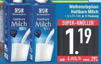E-Center Weihenstephan Haltbare Milch Angebot
