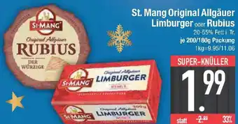 E-Center St. Mang Original Allgäuer Limburger oder Rubius Angebot