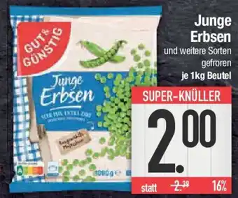 E-Center GUT&GUNSTIG Junge Erbsen Angebot