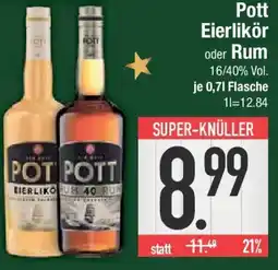 E-Center Pott Eierlikör oder Rum Angebot
