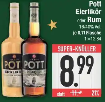 E-Center Pott Eierlikör oder Rum Angebot