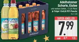 E-Center Adelholzener Schorle, Eistee Angebot