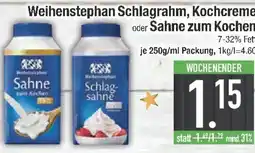 E-Center Weihenstephan Schlagrahm, Kochcreme oder Sahne zum Kochen Angebot