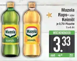 E-Center Mazola Raps- oder Keimöl Angebot
