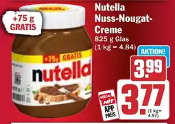 HIT Nutella Nuss-Nougat Creme Angebot