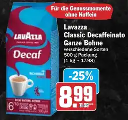 HIT Lavazza Classic Decaffeinato Ganze Bohne Angebot