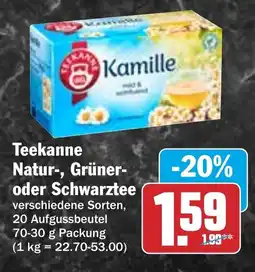 HIT Teekanne Natur-, Grüner- oder Schwarztee Angebot