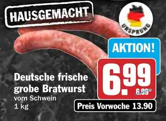 HIT Deutsche frische grobe Bratwurst Angebot
