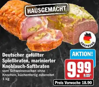 HIT Deutscher gefüllter Spießbraten, marinierter Knoblauch-Saftbraten Angebot