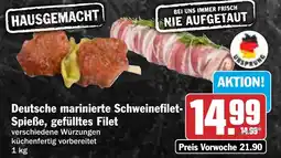 HIT Deutsche marinierte Schweinefilet- Spieße, gefülltes Filet Angebot