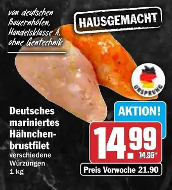 HIT Deutsches mariniertes Hähnchen- brustfilet Angebot
