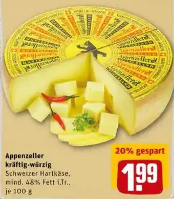 REWE PETZ Appenzeller kräftig Würzig 100g Angebot