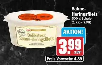 HIT Sahne- Heringsfilets Angebot