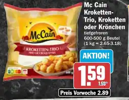 HIT Mc Cain Kroketten- Trio, Kroketten oder Krönchen Angebot