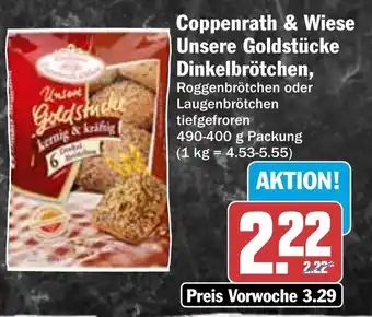 HIT Coppenrath & Wiese Unsere Goldstücke Dinkelbrötchen Angebot