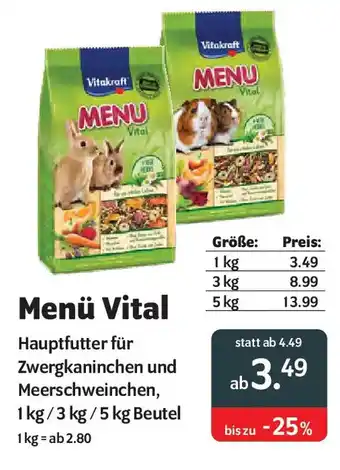 Das Futterhaus Vitakraft Menü Vital Angebot
