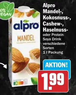HIT Alpro Mandel-, Kokosnuss-, Cashew-, Haselnuss Angebot