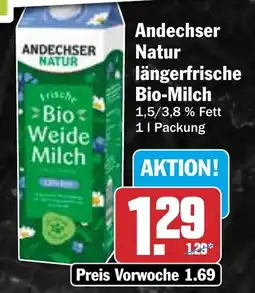 HIT Andechser Natur längerfrische Bio Weide Milch Angebot