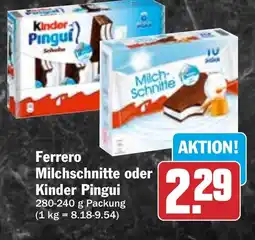HIT Ferrero Milchschnitte oder Kinder Pingui Angebot