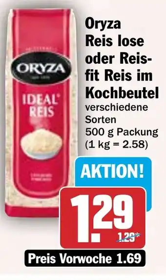 HIT Oryza Reis lose oder Reis- fit Reis im Kochbeutel Angebot
