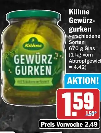HIT Kühne Gewürz- gurken Angebot