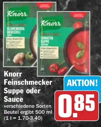 HIT Knorr Feinschmecker Suppe oder Sauce Angebot