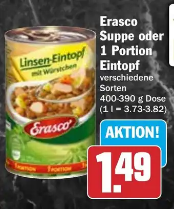 HIT Erasco Suppe oder 1 Portion Eintopf Angebot