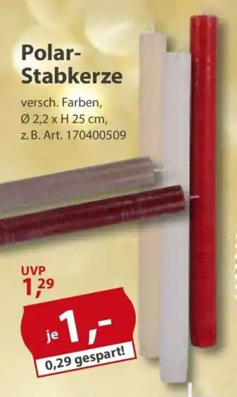 Sonderpreis Baumarkt Polar- Stabkerze Angebot