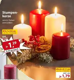 Sonderpreis Baumarkt Stumpenkerze Angebot