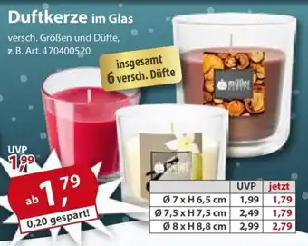Sonderpreis Baumarkt Duftkerze im Glas Angebot