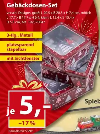 Sonderpreis Baumarkt Gebäckdosen-Set Angebot
