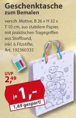 Sonderpreis Baumarkt Geschenktasche zum Bemalen Angebot