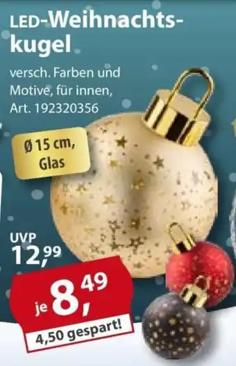 Sonderpreis Baumarkt LED-Weihnachtskugel Angebot