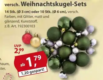 Sonderpreis Baumarkt versch. Weihnachtskugel-Sets Angebot