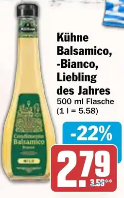 HIT Kühne Balsamico, -Bianco, Liebling des Jahres Angebot