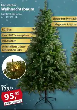 Sonderpreis Baumarkt künstlicher Weihnachtsbaum H 210 cm Angebot