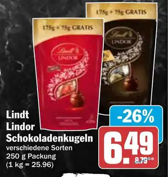 HIT Lindt Lindor Schokoladenkugeln Angebot