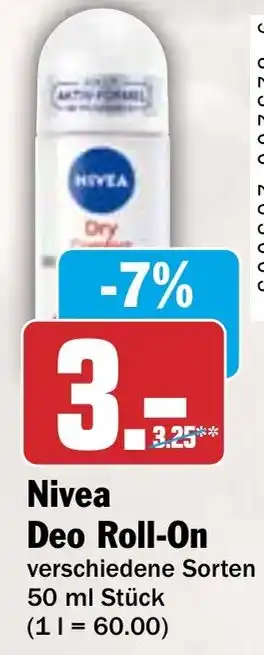 HIT Nivea Deo Roll-On Angebot